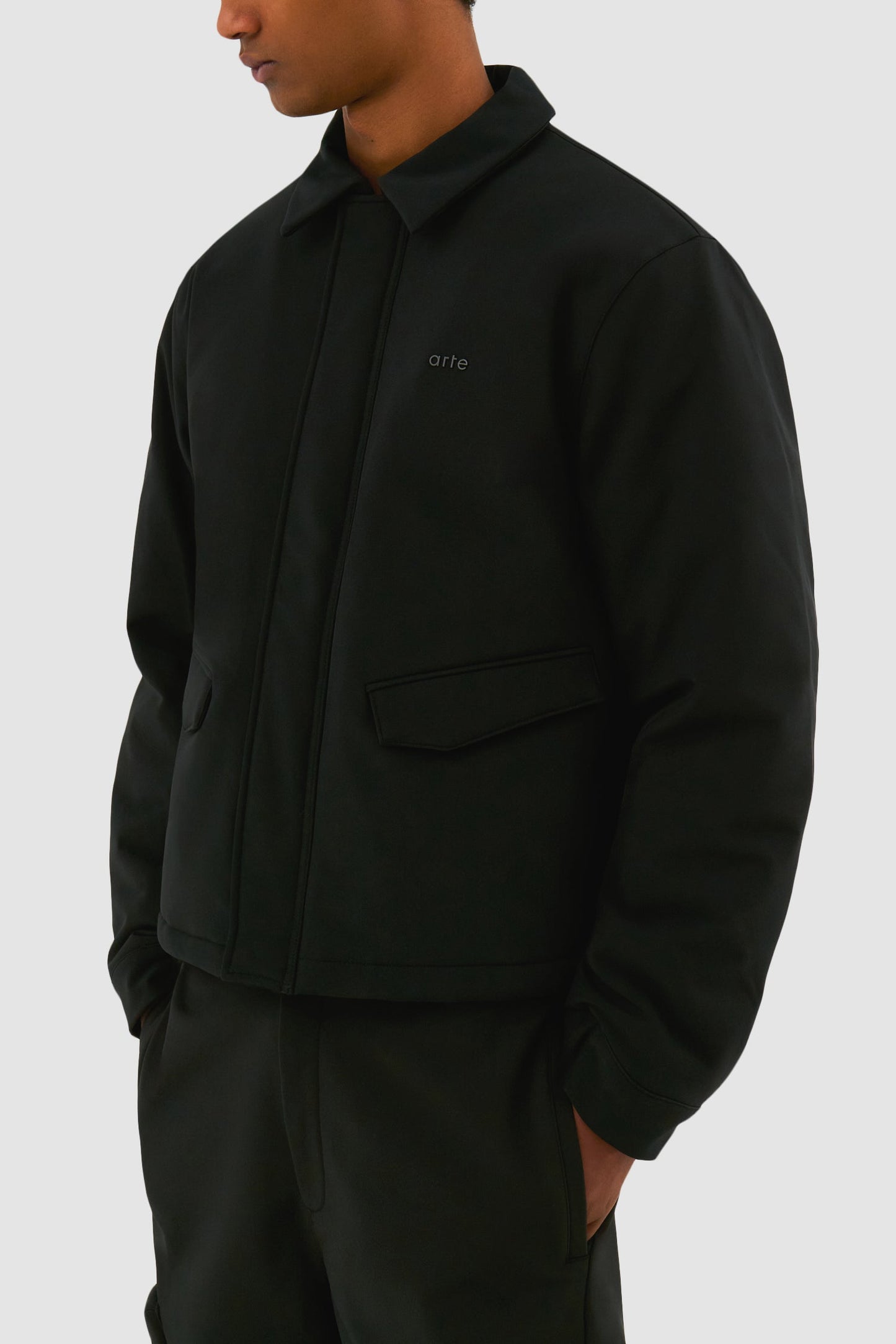 POLYESTER JACKET BLACK