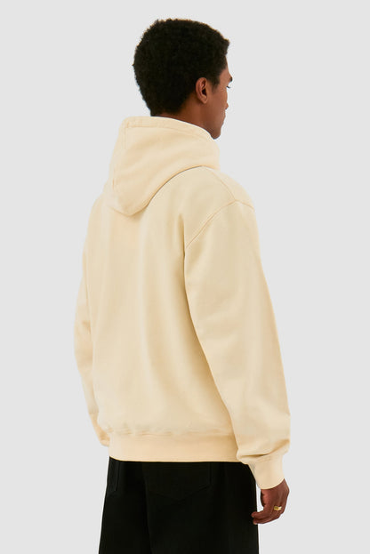 EMBROIDERY ZIP HOODIE CREAM