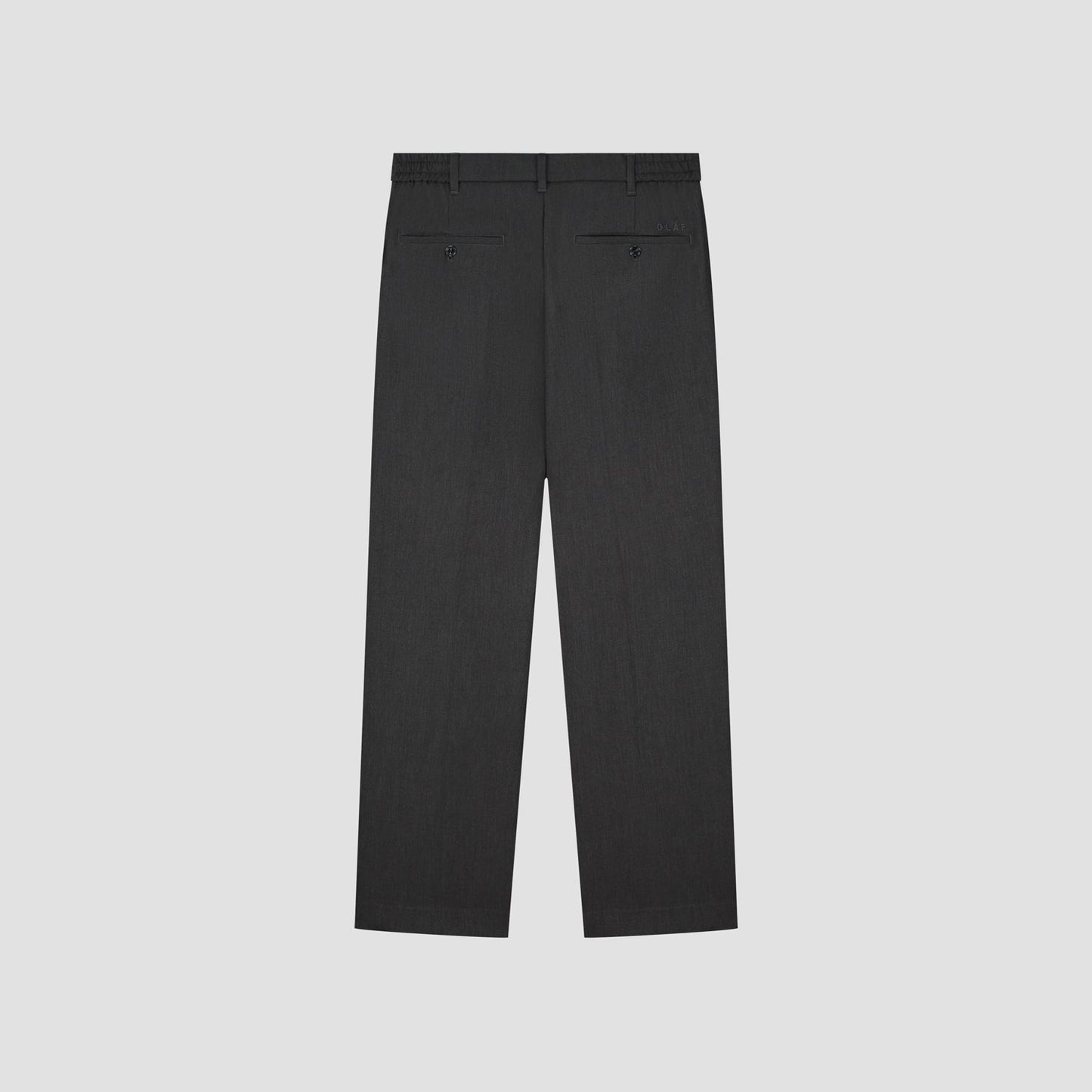 WOOL PLEATED PANT GREY MELANGE