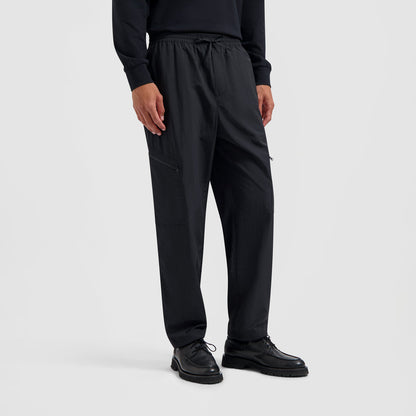 NYLON TRACK PANTS BLACK