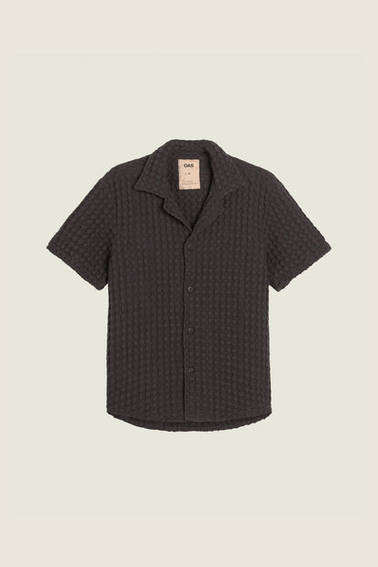 NEARLY BLACK CUBA WAFFLE SHIRT