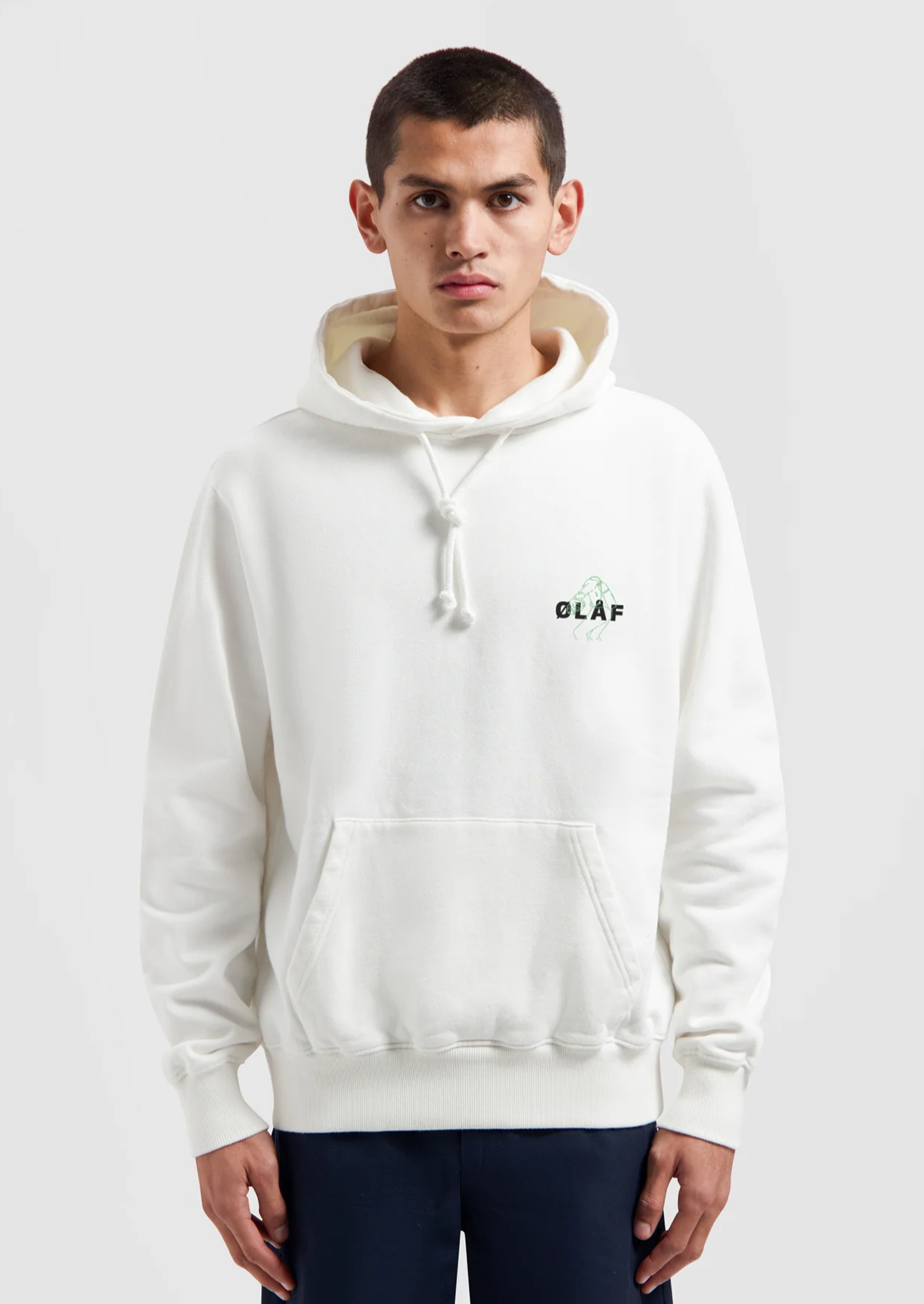 DIVER OUTLINE HOODIE WHITE